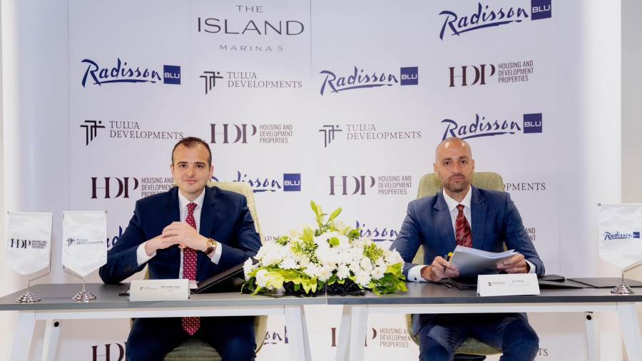 شراكة بين «التعمير والإسكان »و«طلوع» و«Radisson Blu» لتطوير فندق فاخر بمنطقة «لسان الوزراء» بمارينا 5