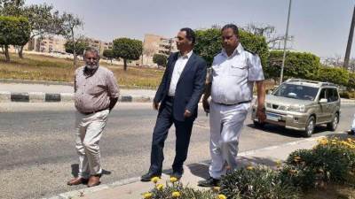 رئيس جهاز مدينة بدر يتفقد الحدائق والمتنزهات 