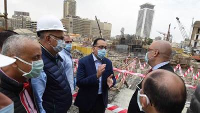 رئيس الوزراء يتفقد مثلث ماسبيرو ويتابع مشروع الأبراج 
