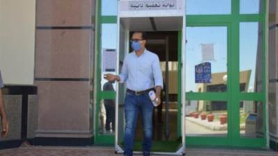  تركيب بوابات تعقيم بمقر جهازى بدر وسوهاج الجديدة 