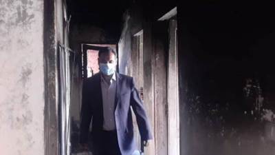 بالصور.. قرار من رئيس مدينة بدر تجاه أسرة اندلعت النيران في شقتها