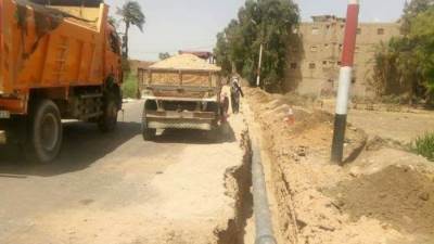 انتهاء أعمال إحلال وتجديد خط مياه بني عديات بأسيوط