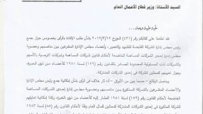 جمع رئيس "القابضة للشييد" بين منصبه وعضوية الشركات التابعة "باطل"