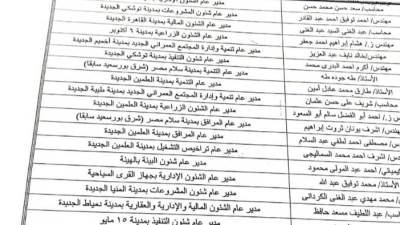 وزير الإسكان يصدر قرارا بتجديد درجات مديري العموم (مستند)