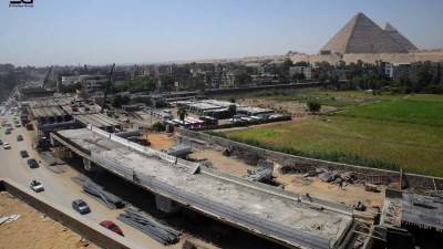 متابعة تنفيذ مشروع كوبري تقاطع محور المنصورية مع شارع الهرم