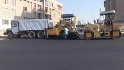 انتهاء أعمال الهارد سكيب وطبقة الأسفلت بمنطقة الـ٧٠م شمالي بـ«الشروق» (صور)