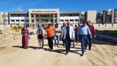 كمال بهجات يتابع المشروعات الجاري تنفيذها بمدينة المنصورة الجديدة