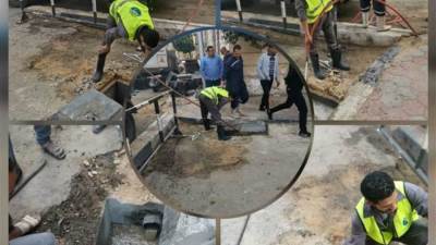 «صرف القاهرة الكبرى» تجري عمليات تطهير لبالوعات الأمطار بوسط البلد