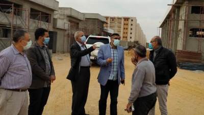 كمال بهجات  يتفقد مشروع محطة المياه والخزان والاسكان الاجتماعي بأكتوبر الجديدة