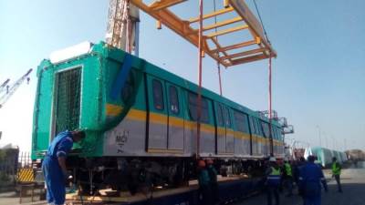 وزير النقل: وصول خامس قطار مترو أنفاق مكيف جديد للخط الثالث