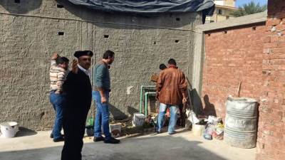 حملة لإزالة وصلات المياه الخلسة بدمياط الجديدة