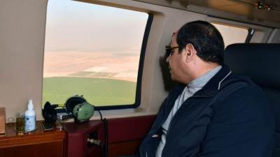 لتحقيق الاكتفاء الذاتي.. السيسي يتفقد مشروع مستقبل مصر للإنتاج الزراعي بطريق محور الضبعة