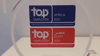 «اورنچ مصر» تحصل علي شهادة Employer Top«كأفضل بيئة عمل لعام 2021» في مصر وأفريقيا