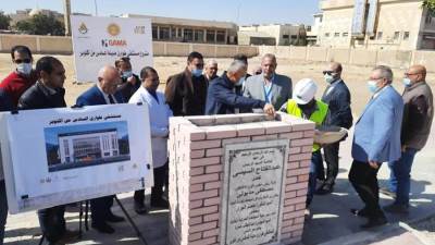 وضع حجر أساس توسعة مستشفى 6 أكتوبر العام بالحي السادس (صور)