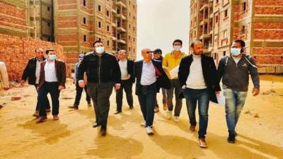 مسئولو جهاز أكتوبر الجديدة يتابعون أعمال تنفيذ 24888 وحدة سكنية بمنطقة غرب أرض المطار
