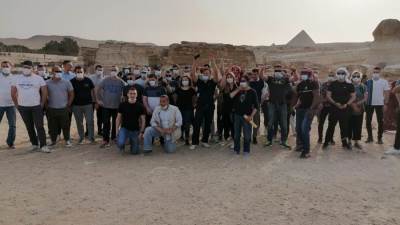 طاقم حاملة المروحيات البرمائية ميسترال الفرنسية يزور أهم معالم مصر الحضارية