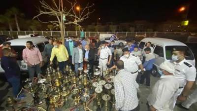 صور|| حملات على المقاهي والمطاعم في الشيخ زايد لمواجهة كورونا