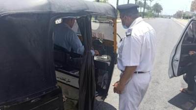 جهاز "دمياط الجديدة" ينفذ حملة على مركبات "التوك توك"بالتعاون مع الشرطة