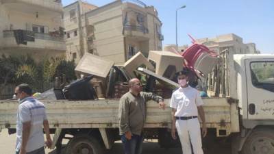 صور|| حملة لرفع الاشغالات بالحي الثالث في التجمع الخامس