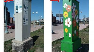 صور|| انطلاق المرحلة الثانية من مبادرة تجميل أكشاك الكهرباء ب"دمياط الجديدة "