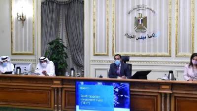 "مدبولي"يبحث زيادة الاستثمارات المصرية السعودية مع مسئولين سعوديين