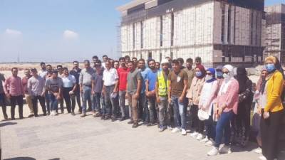 وفد من طلاب الهندسة يزور مدينة المنصورة الجديدة 