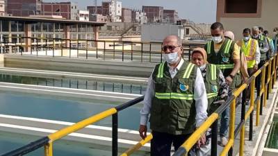 مياه الاسكندرية يتابع استعدادات محطة المنشية للحصول على tsm