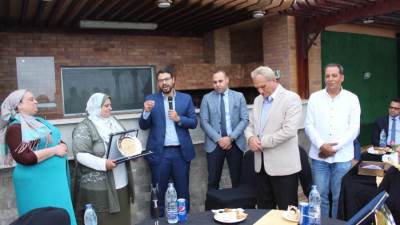 رئيس مياه بنى سويف تتفقد مشروع صرف صحي العرفا بالفشن