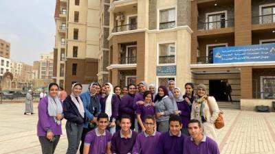 طلاب مدرسة الحرية النموذجية بالقاهرة الجديدة  فى زيارة للعاصمة الإدارية 