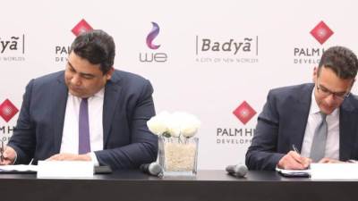 بروتوكول بين المصرية للاتصالات WE  وبالم هيلز لتقديم خدمات الاتصالات بمدينة «باديا»