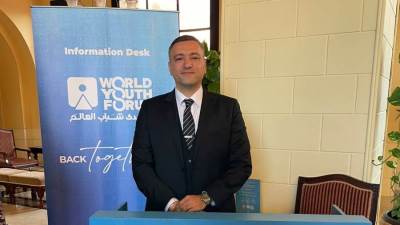 يوسف رشدان : منتدي شباب العالم فرصة لتسويق إنجازات الدولة المصرية