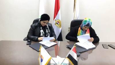 لتوصيل وصلات المياه للأسر الأولى بالرعاية.. توقيع بروتوكول تعاون بين شركة مياه بني سويف و مؤسسة مصر الخير