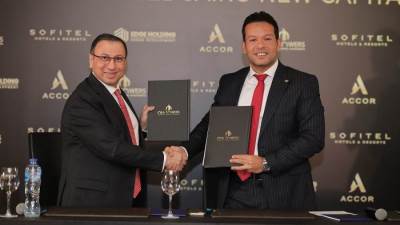 بالفيديو .. ايدج القابضة واكور العالمية توقعان عقد فندق «سوفيتيل اويا تاورز» بالعاصمة الإدارية الجديدة