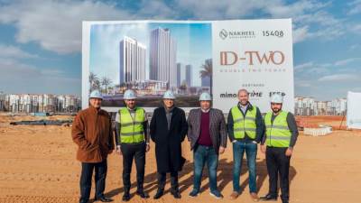 Nakheel Developments receives a delegation from "𝐓𝐢𝐦𝐞 𝐇𝐨𝐭𝐞𝐥𝐬" on a visit to "𝐃𝐨𝐮𝐛𝐥𝐞 𝐓𝐰𝐨 𝐓𝐨𝐰𝐞𝐫" in the New Administrative Capital.