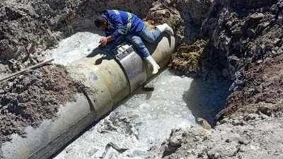 انتهاء أعمال اصلاح وصيانة خط المياه المغذي لمدينة بئر العبد