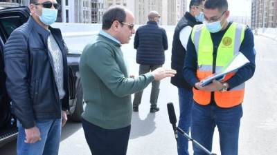 «السيسي» فى جولة تفقدية لمحور حسب الله الكفراوي وتوجيهات بسرعة الانتهاء قبل شهر رمضان 