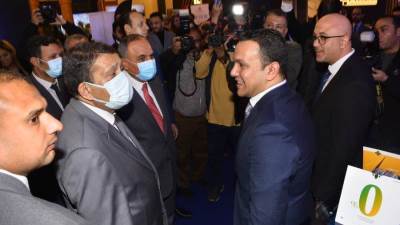 «أحمد ذكى عابدين» يزور جناح شركة ماستر ويتابع تطورات مشروع الشركة بالعاصمة الإدارية 