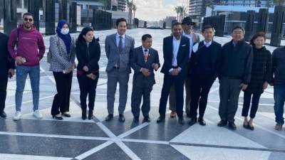 بالصور ..وفدٌ من سفراء مجموعة دولة آسيوية يزور مدينة العلمين الجديدة