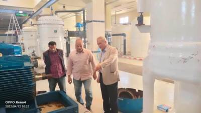 رئيس شركة مياه مطروح يتابع اعمال الصيانة بمحطات تحلية الرميلة استعدادا لفصل الصيف