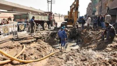 بالجهود الذاتية.. إصلاح خط طرد صرف صحى بسوهاج