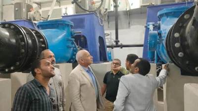 رئيس مياه البحيرة يتفقد روافع ومحطات مياه الشرب والصرف الصحي