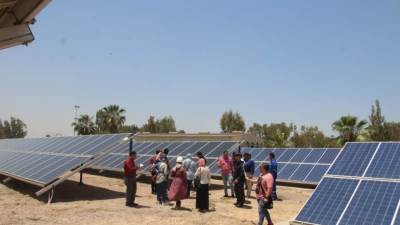 القابضة للمياه تنظم زيارة ميدانية لمحطة الطاقة الشمسية بموقع ٩ نون بصرف الإسكندرية 