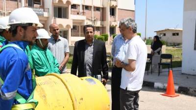 بالصور .. رئيس مياه دمياط يتفقد استعدادات مسابقة السلامة والصحة المهنية