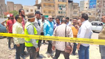 رئيس شركة مياه البحيرة يتفقد أعمال إنشاء رافع صرف صحي العزيز عثمان