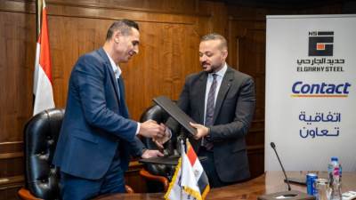 حديد الجارحي يوقع بروتوكول تعاون مع كونتكت لتقسيط حديد التسليح للتجار والمستهلكين