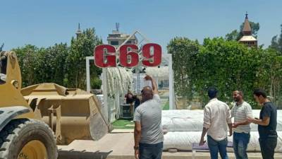 محافظة الجيزة تزيل أكبر قاعة أفراح مخالفة بالهرم