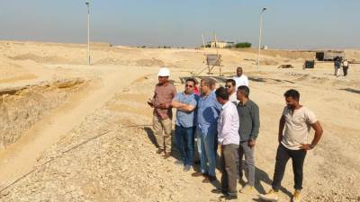رئيسا شركة مياه الشرب والجهاز التنفيذى بالفيوم يتفقدان مشروع توسعات محطة مياه طامية