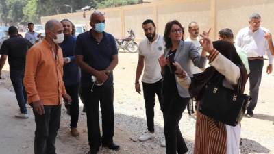 جولة لنائب محافظ الجيزة لمتابعة تنفيذ الأعمال الإنشائية لمبني الخدمات بمشروع عمارات «روضة السودان»