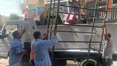 محافظة الجيزة : رفع 1050 حاله إشغال للمحال  والمنشأت التجارية بحدائق الاهرام وإزالة موقف عشوائي للموتوسيكلات