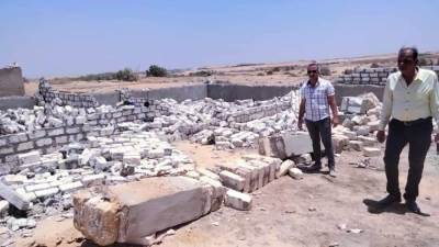 إزالة تعديات علي الأراضي «أملاك دولة» بالعياط